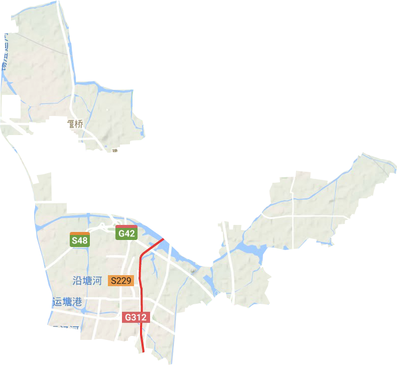 堰橋街道地形圖