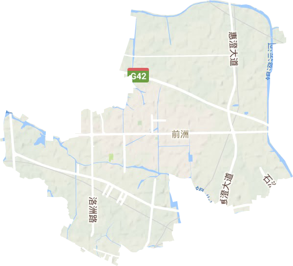 前洲街道地形圖