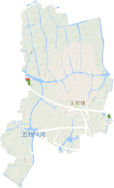 玉祁街道地形圖