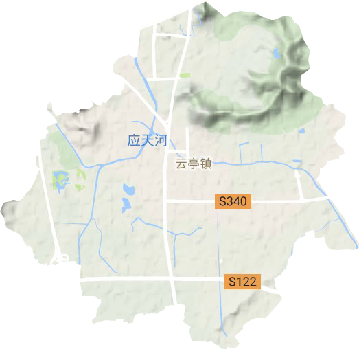 云亭街道地形圖