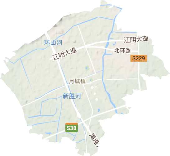 月城鎮地形圖