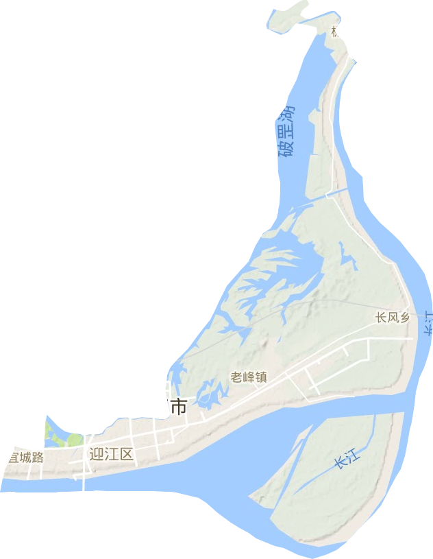 迎江區地形圖