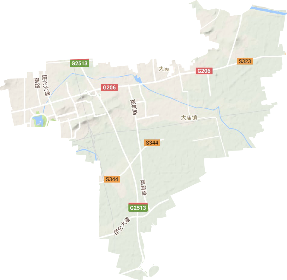 大廟街道地形圖