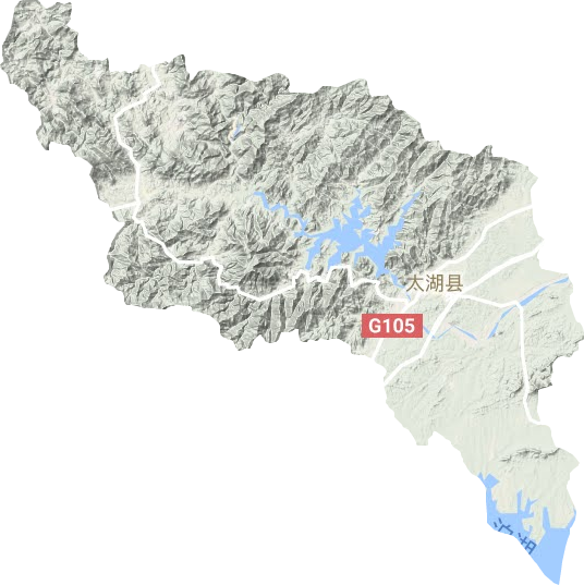 太湖縣地形圖