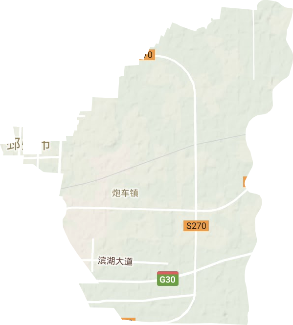 炮車街道地形圖