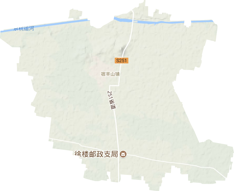 宿羊山鎮地形圖