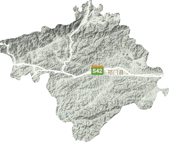 祁門(mén)縣地形圖