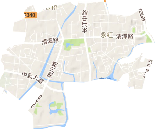永紅街道地形圖