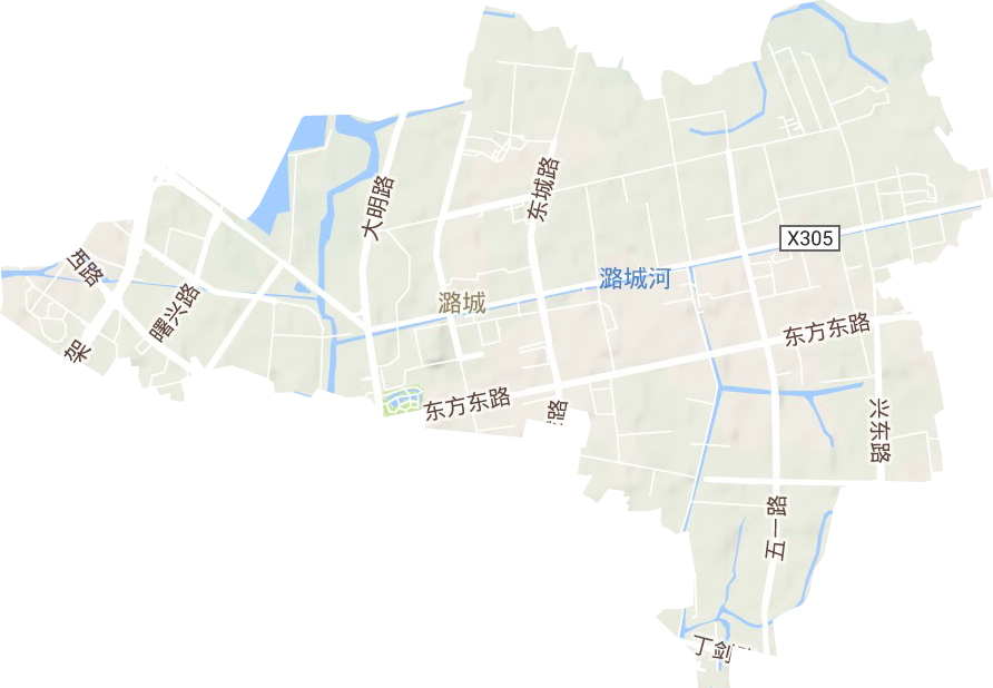 潞城街道地形圖