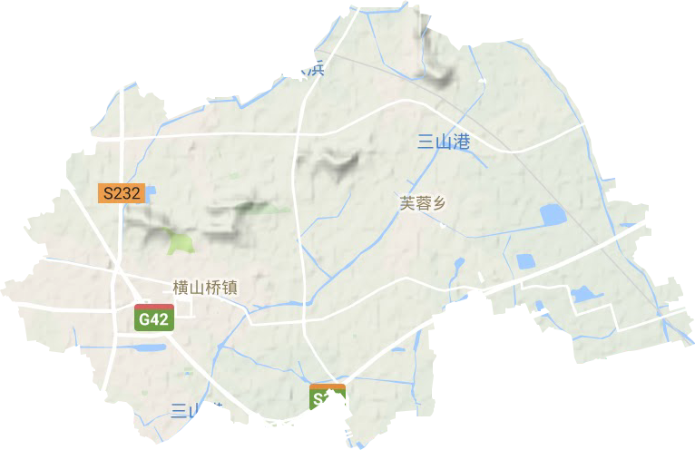 橫山橋鎮地形圖