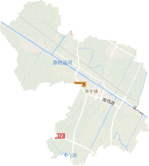 奔牛鎮地形圖