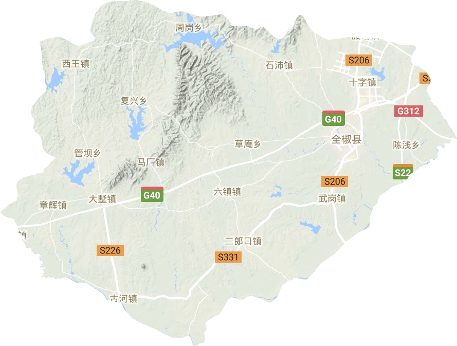 全椒縣地形圖