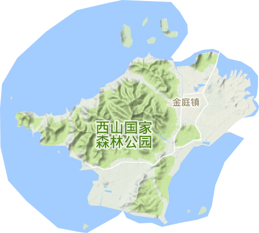金庭鎮(zhèn)地形圖