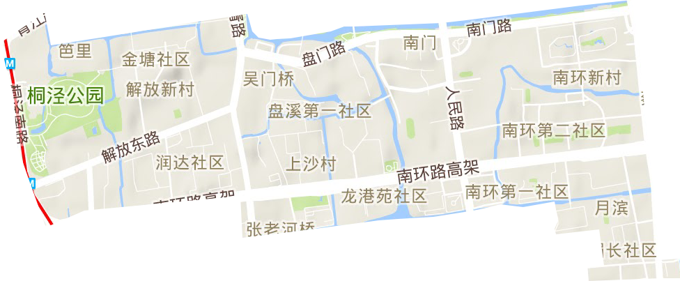 吳門橋街道地形圖