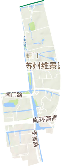 葑門街道地形圖