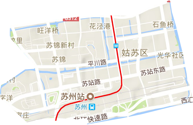 蘇錦街道地形圖