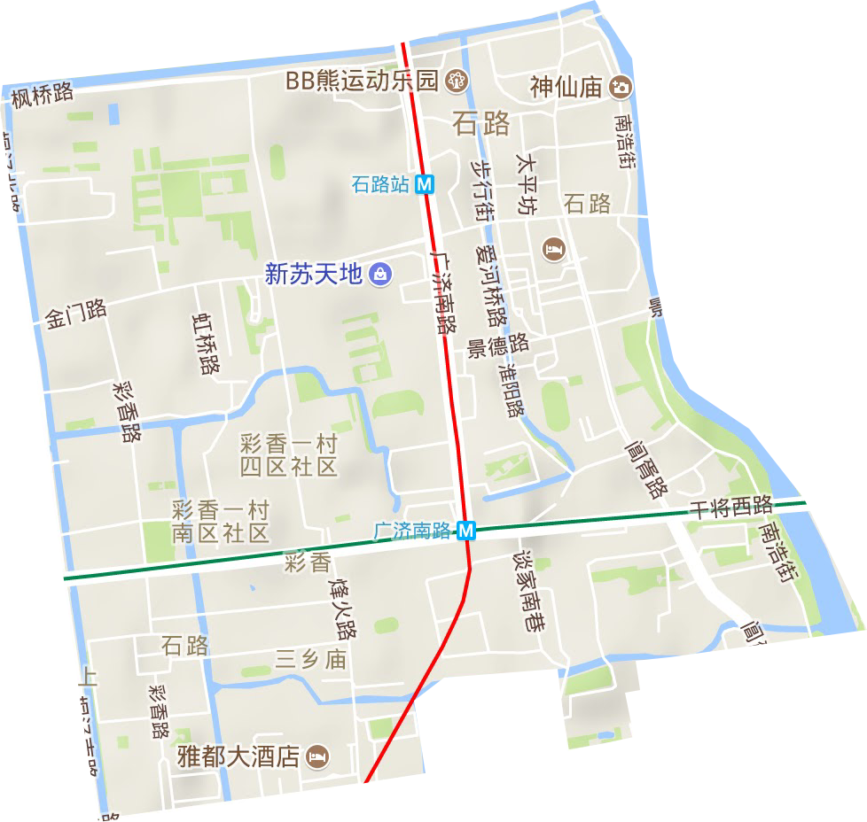 石路街道地形圖