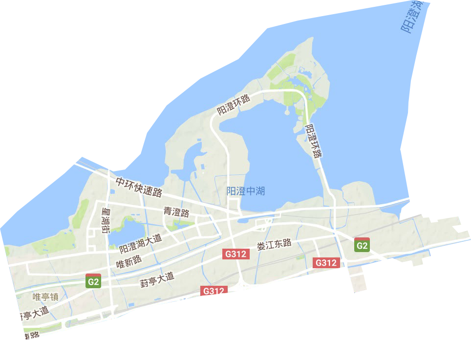 唯亭街道地形圖