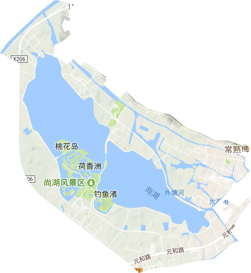 常熟虞山尚湖旅游度假區(qū)地形圖