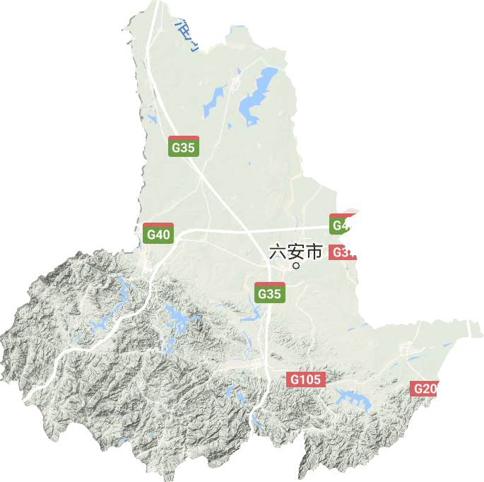 六安市地形圖