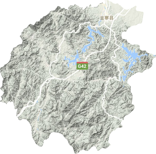 金寨縣地形圖
