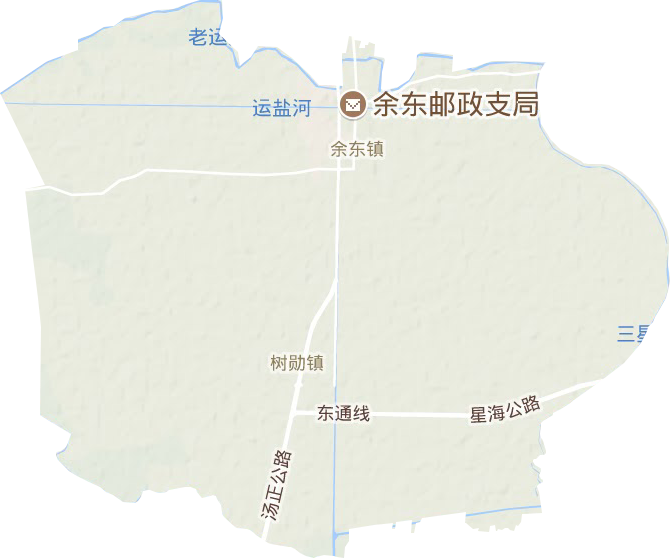 余東鎮(zhèn)地形圖