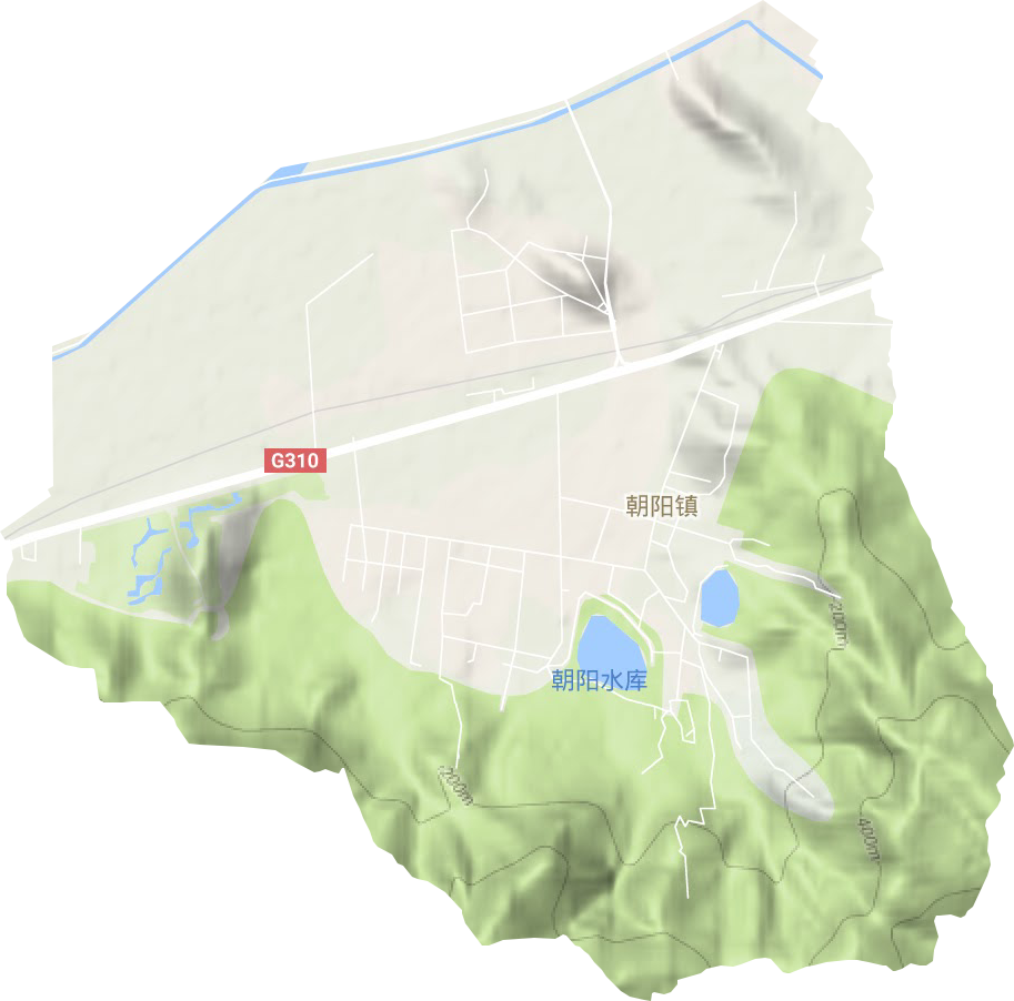 朝陽街道地形圖