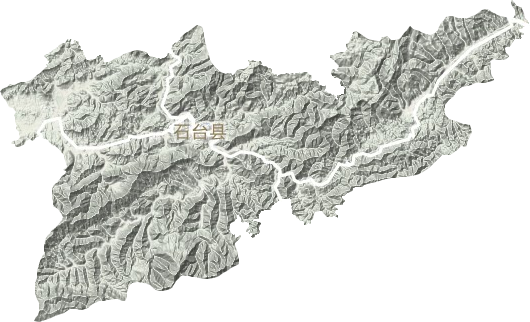 石臺縣地形圖