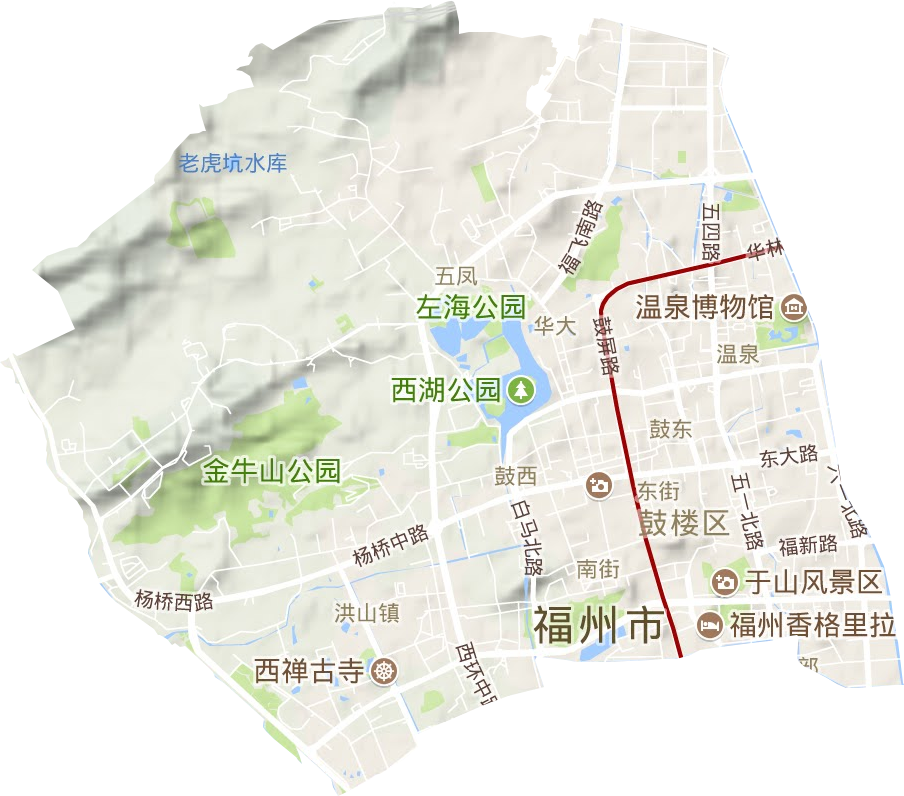 鼓樓區地形圖
