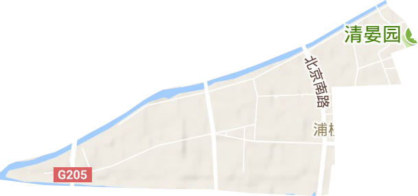 浦樓街道地形圖