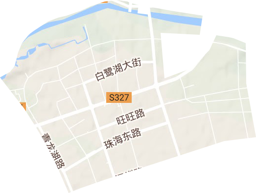 白鷺湖街道地形圖