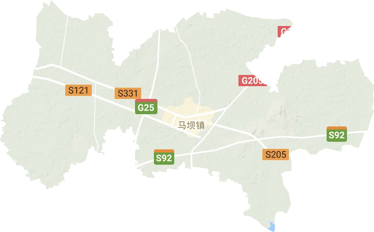 馬壩鎮地形圖