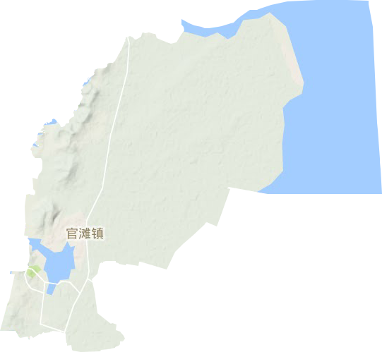 官灘鎮地形圖