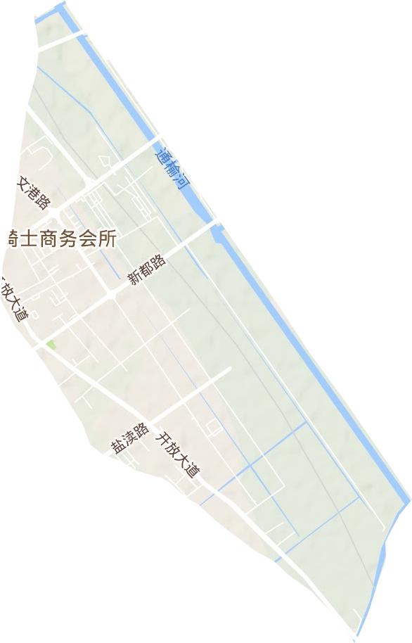 新河街道（城南新區）地形圖