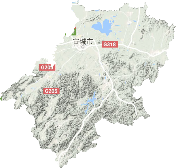 宣城市地形圖