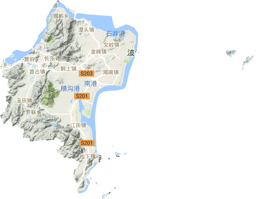 長樂區(qū)地形圖