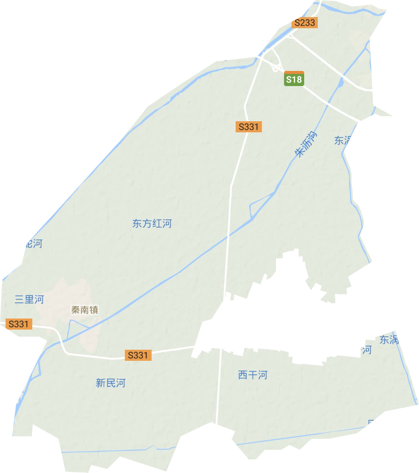 秦南鎮(zhèn)地形圖