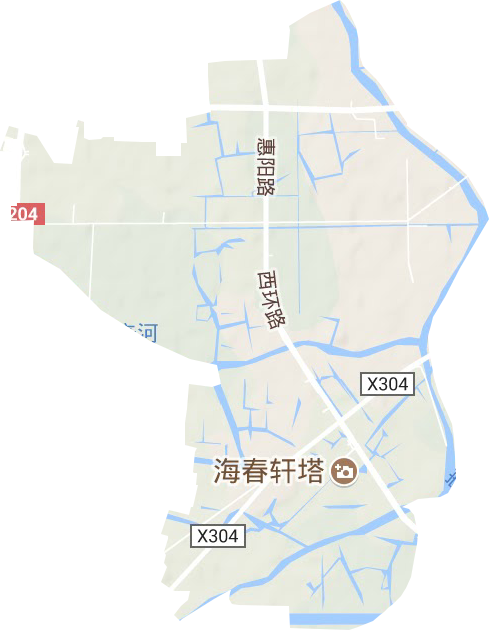 西溪景區地形圖