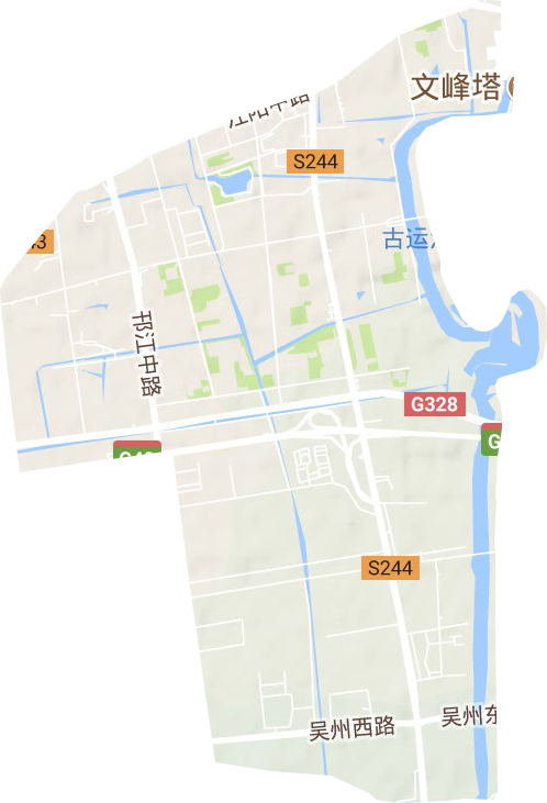 揚子津街道地形圖