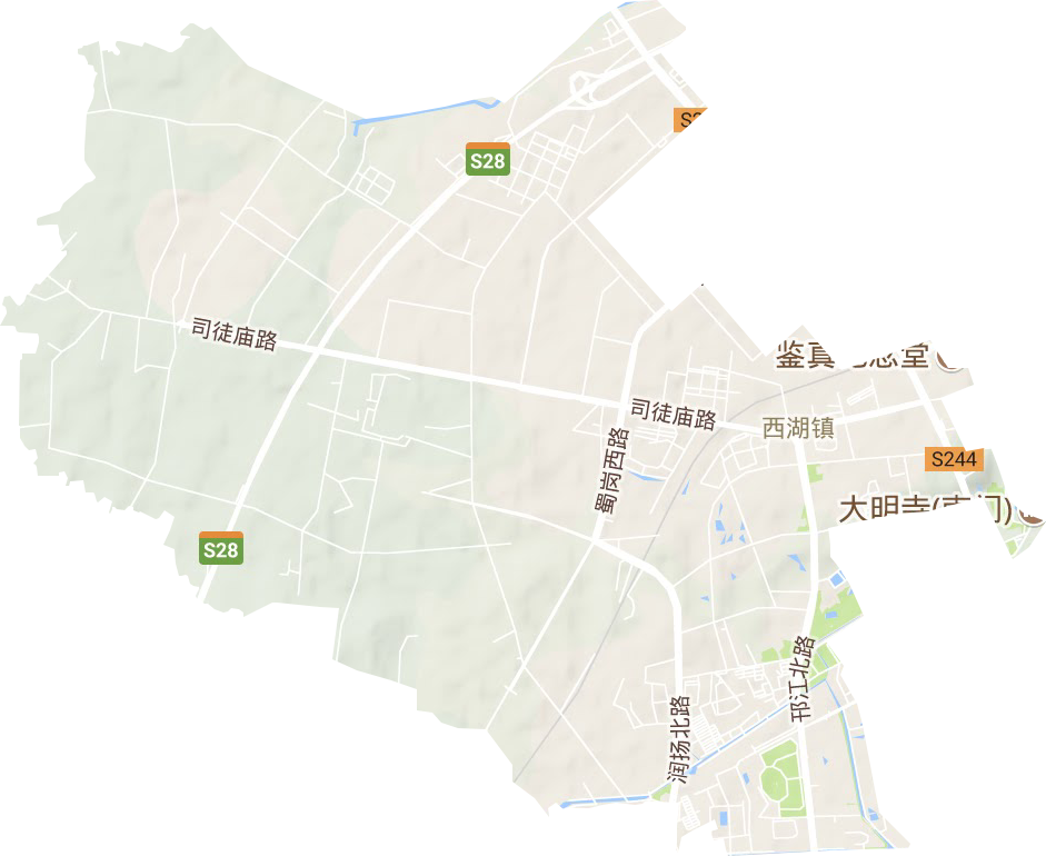 西湖鎮地形圖