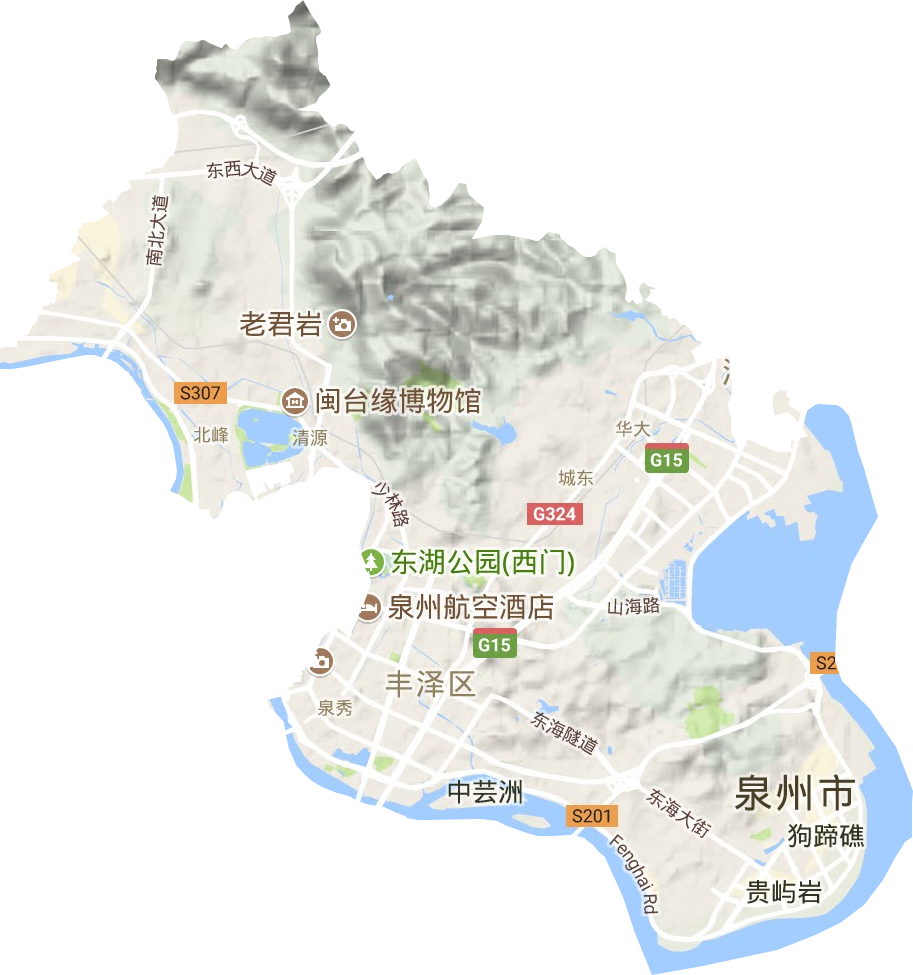 豐澤區(qū)地形圖