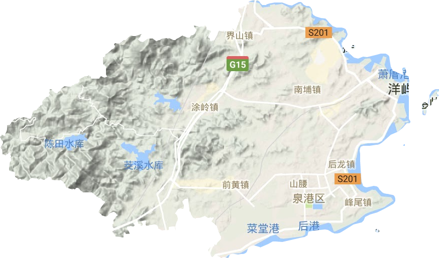 泉港區(qū)地形圖