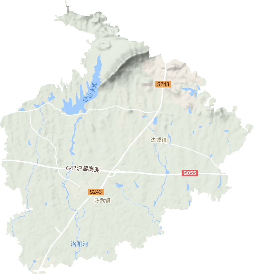 邊城鎮地形圖