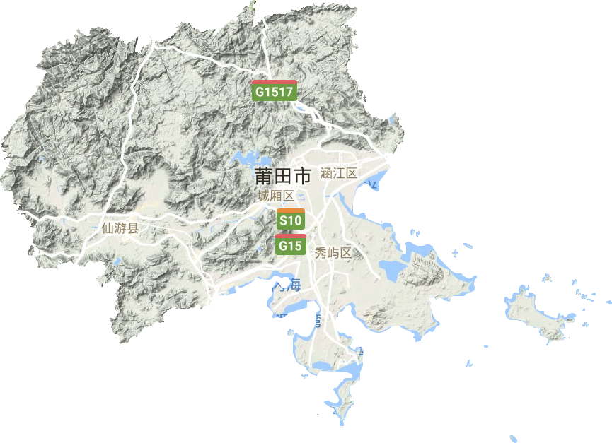 莆田市地形圖