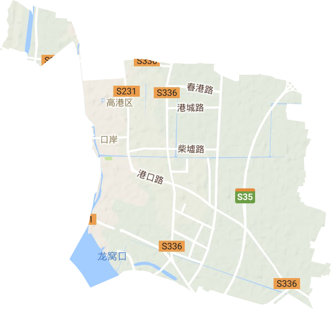 口岸街道地形圖