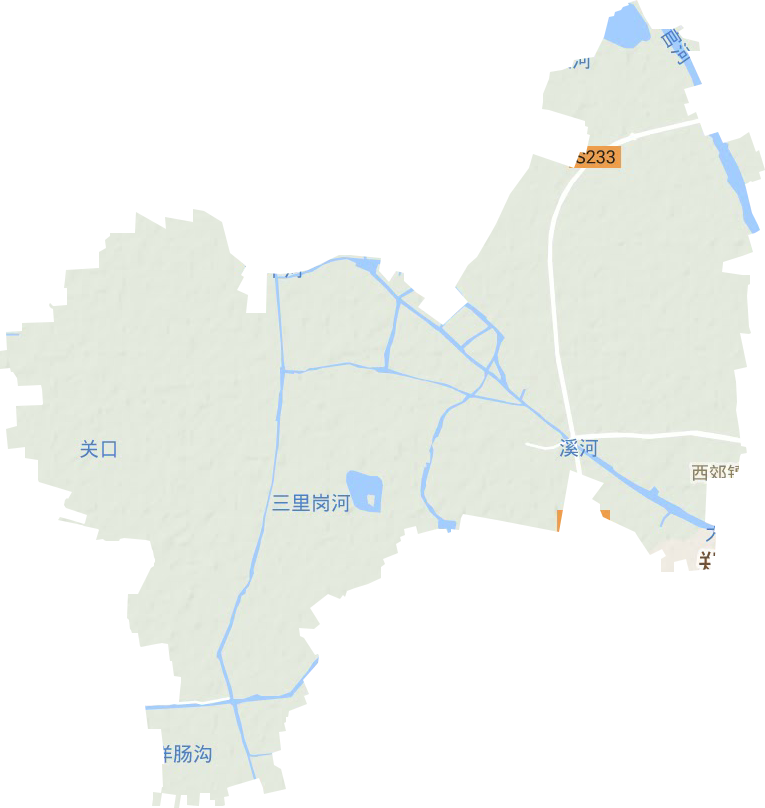 西郊鎮(zhèn)地形圖