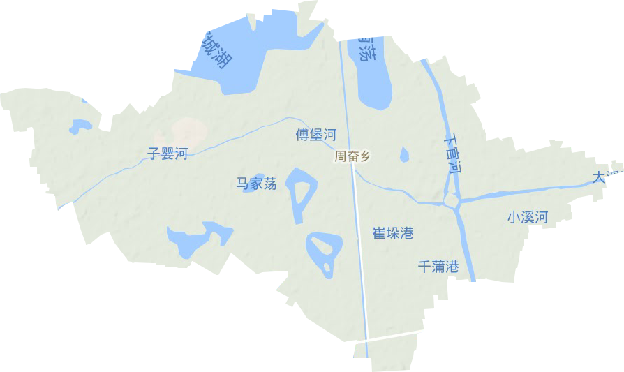 周奮鄉(xiāng)地形圖