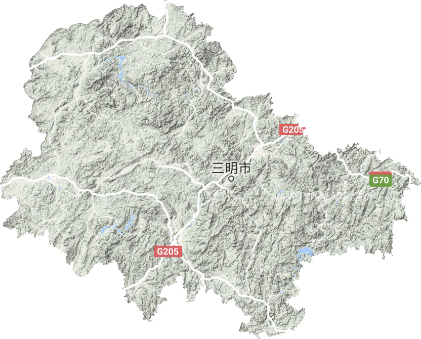 三明市地形圖