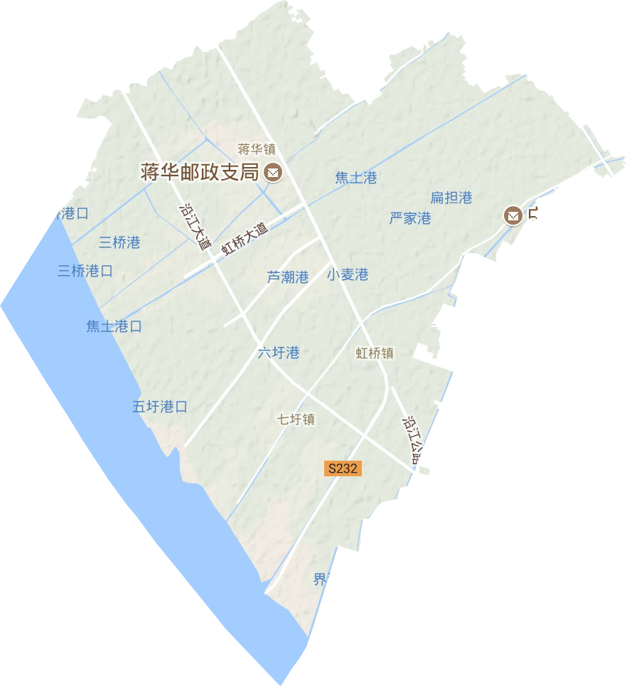 虹橋鎮(zhèn)地形圖