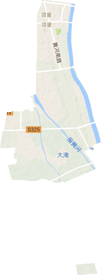 項(xiàng)里街道地形圖